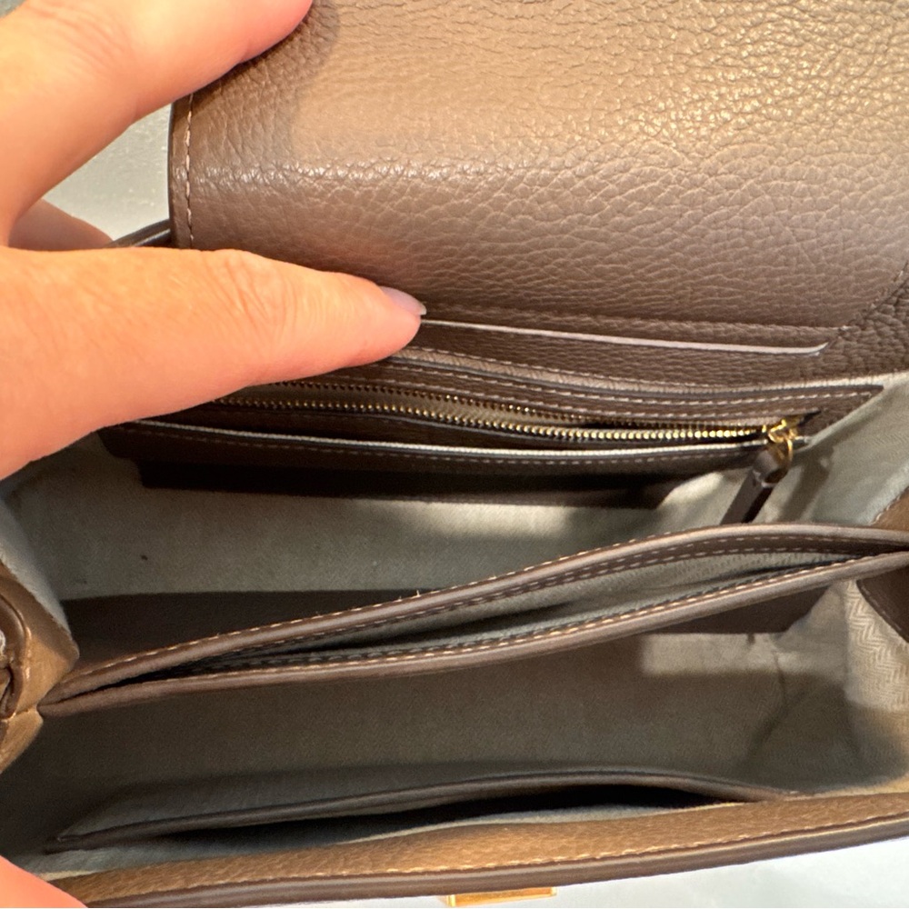 TORY BURCH Britten Medium Satchel Handbag in Leather - Picture 5 of 5
